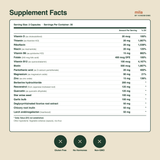 mila supplement facts panel