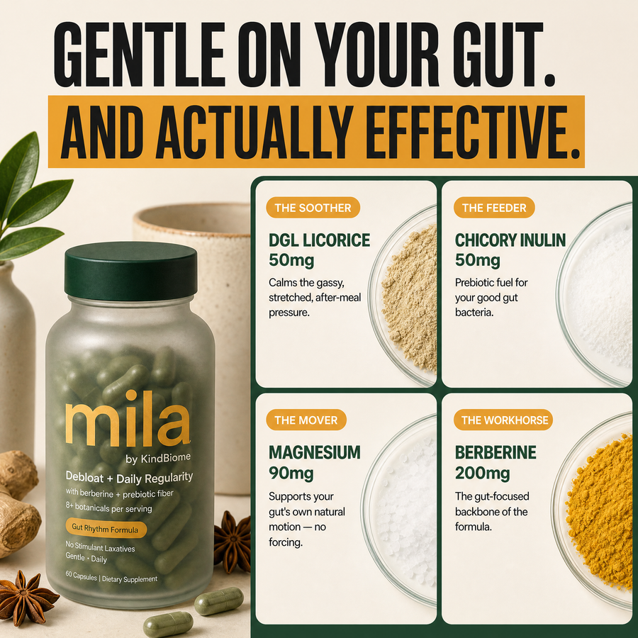 Gentle on your gut and actually effective — key ingredients