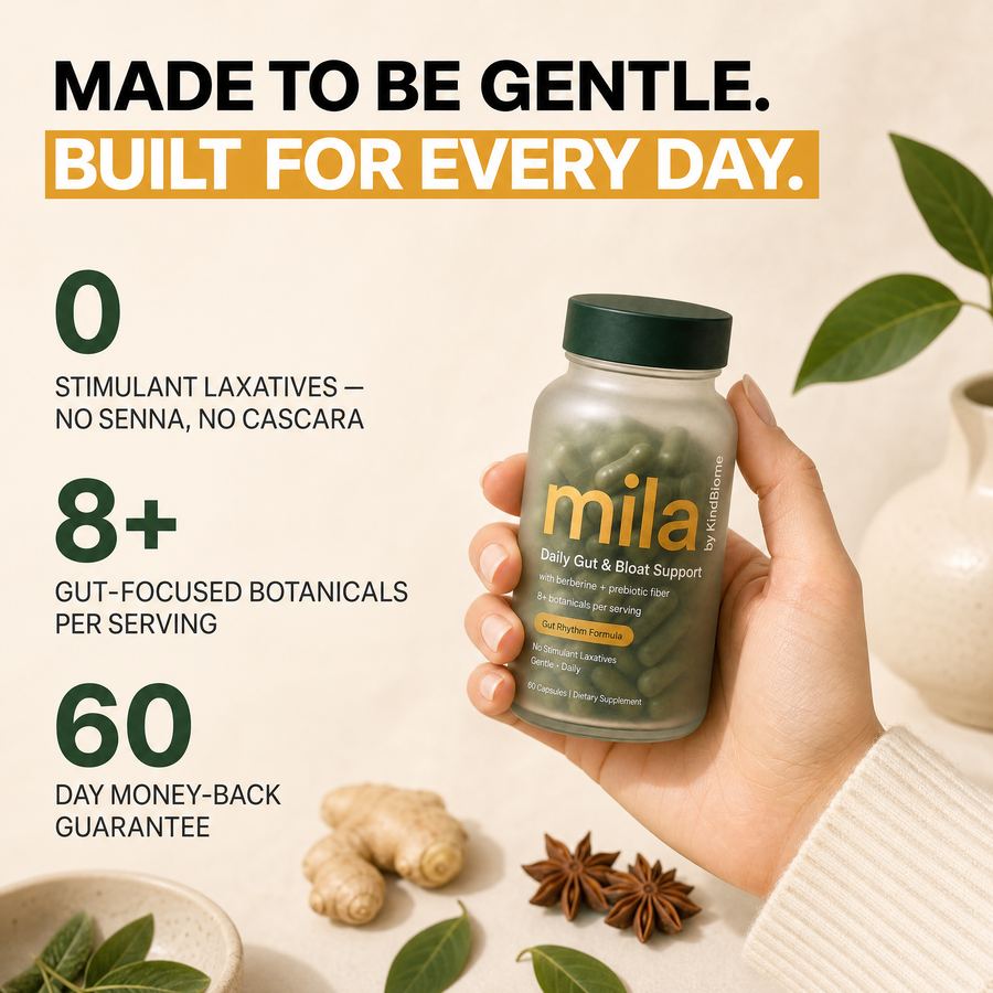 0 stimulant laxatives, 8+ botanicals, 60-day guarantee